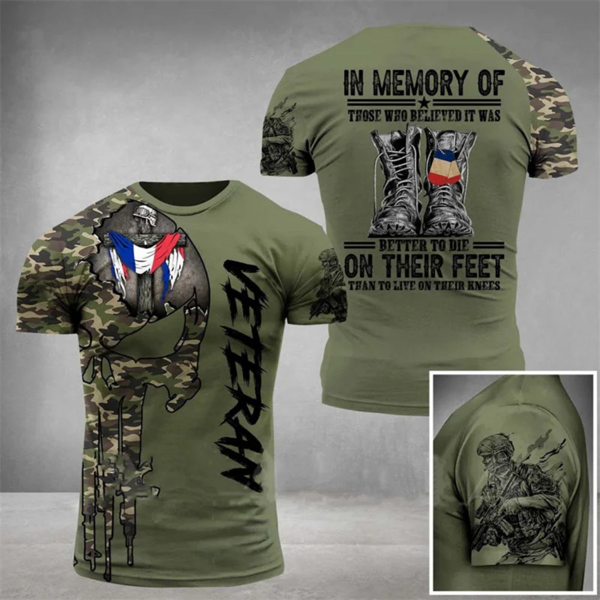 Camouflage Army T-Shirt for Men in Military Style