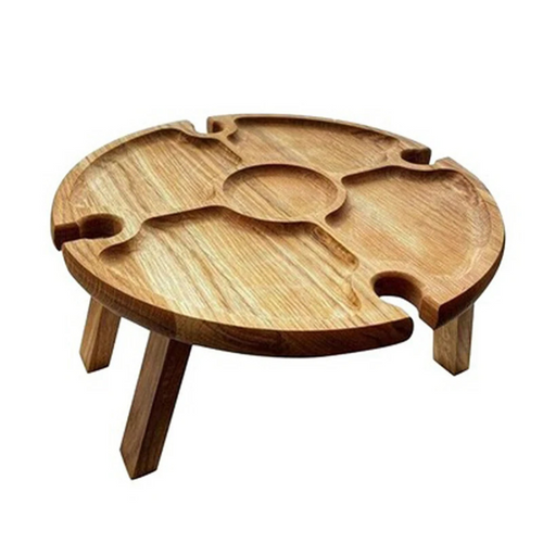 Stylish Wooden Snack Tray with Elegant Design