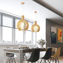 Ceiling Light with Wood Finish – Geometric Pendant Design