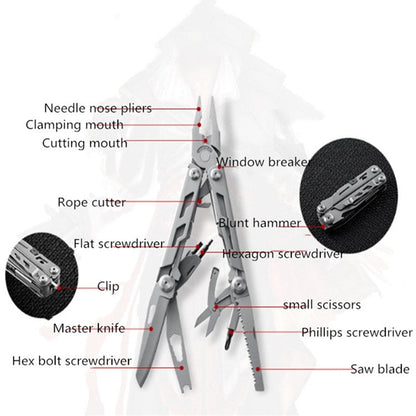 14-in-1 Folding Multifunctional Pliers - EDC Tool for Camping & Survival