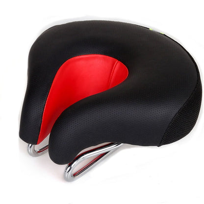 Nose-less Mountain Bike Saddle with Thick Soft Padding – Red