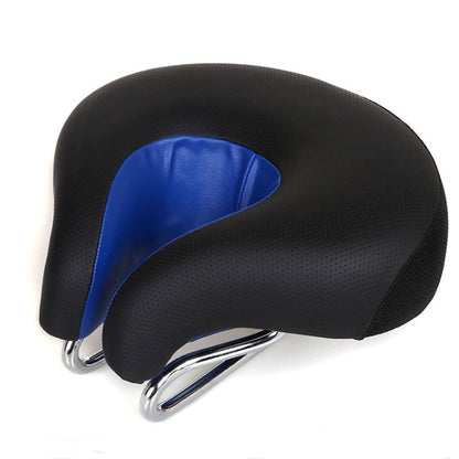 Noseless Mountain Bike Seat with Thick Cushion – Soft Blue Saddle
