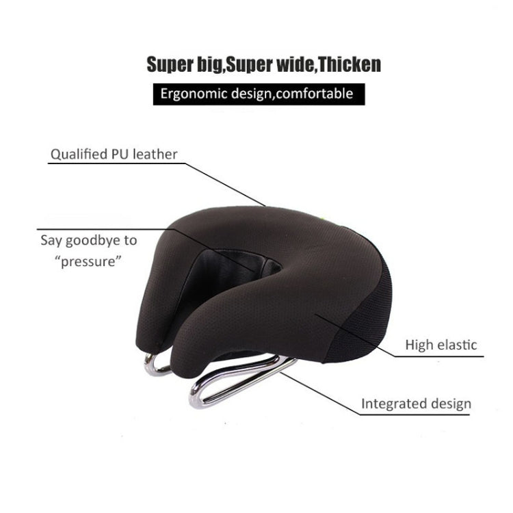 Noseless Mountain Bike Seat with Thick Cushion – Soft Blue Saddle