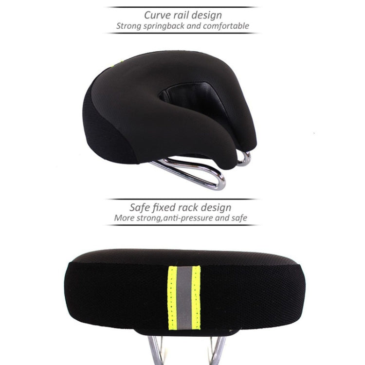 Noseless Mountain Bike Seat with Thick Cushion – Soft Blue Saddle