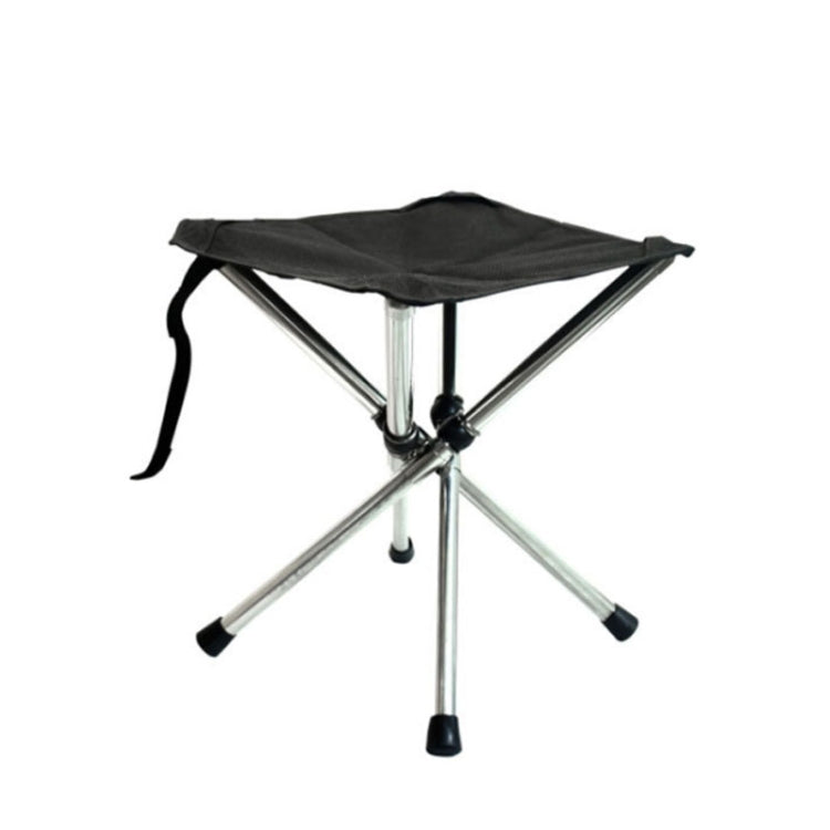 Portable Folding Stool for Camping, Beach, Fishing - Stainless Steel, Size L