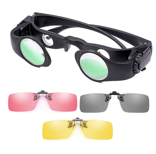 8x Zoomable Fishing Binoculars with Telescope and Three-Color Clip
