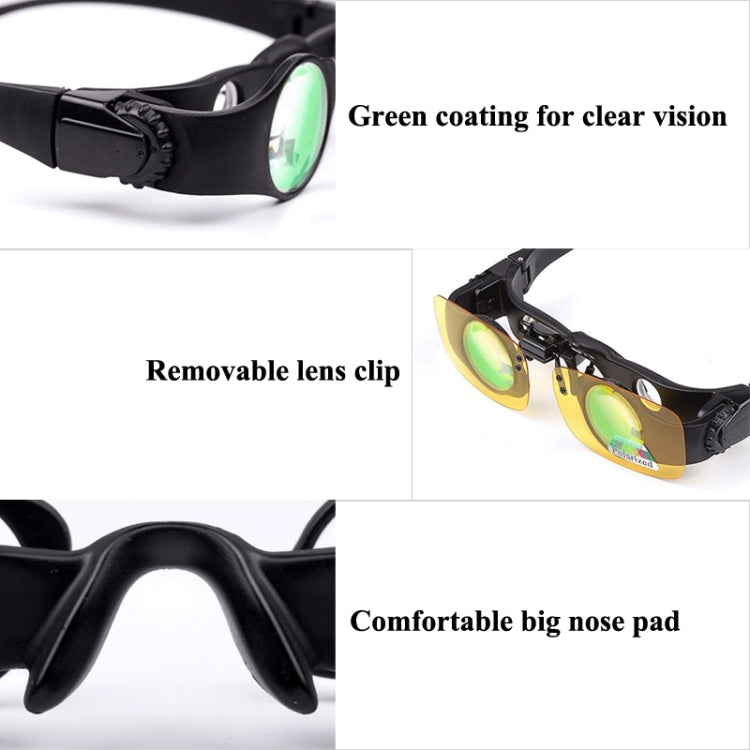 8x Zoomable Fishing Binoculars with Telescope and Three-Color Clip