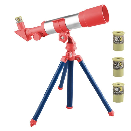 High-Definition Astronomical Telescope for Kids - Educational Tool (Model B, Red)