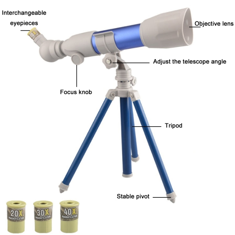 High-Definition Astronomical Telescope for Kids - Educational Tool (Model B, Red)