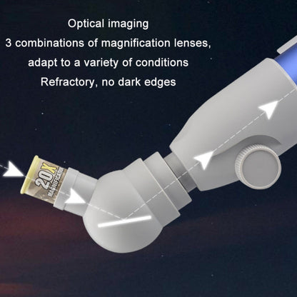 High-Definition Astronomical Telescope for Kids - Educational Tool (Model B, Red)