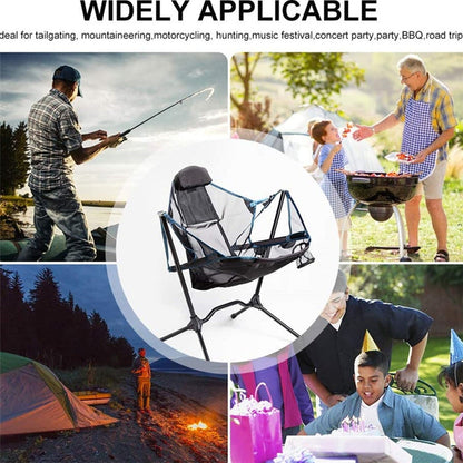 Portable Folding Rocking Chair for Outdoors – Grey