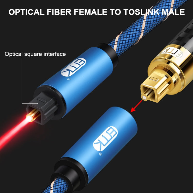 3m Digital Optical Audio Extension Cable – Male to Female SPDIF (Blue)