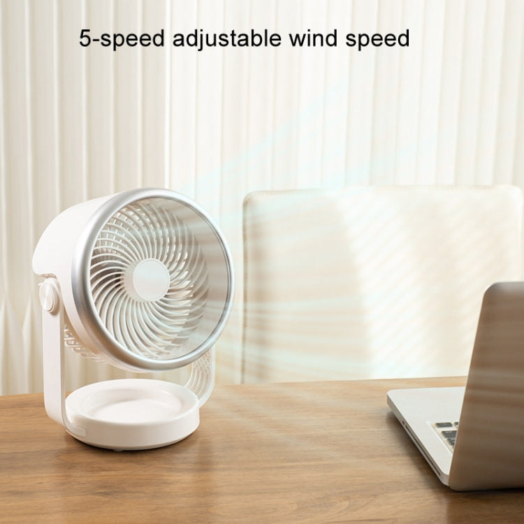 Quiet USB Desktop Fan for Air Circulation (White)