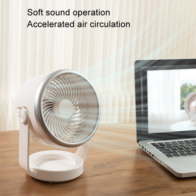 Quiet USB Desktop Fan for Air Circulation (White)
