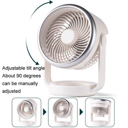 Quiet USB Desktop Fan for Air Circulation (White)