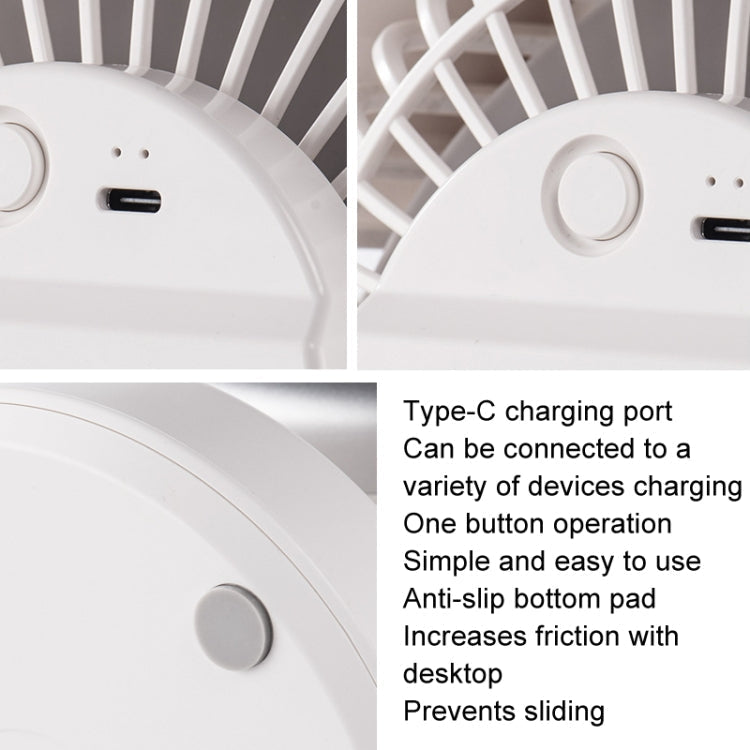 Quiet USB Desktop Fan for Air Circulation (White)