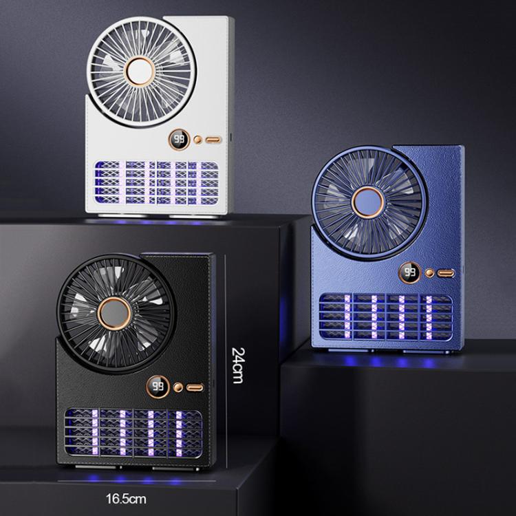 Desktop LED Fan and Mosquito Killer Lamp Combo, Plug-in Black
