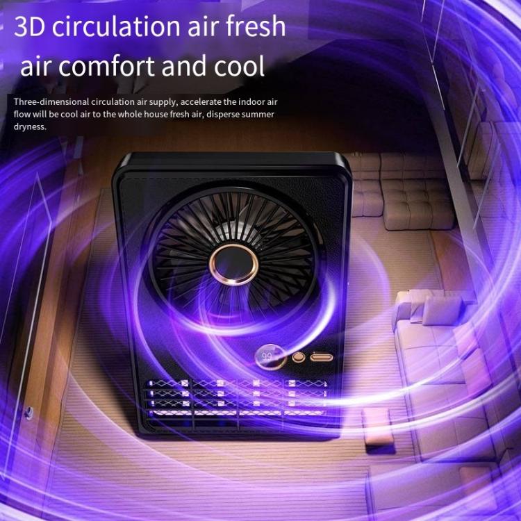 Desktop LED Fan and Mosquito Killer Lamp Combo, Plug-in Black
