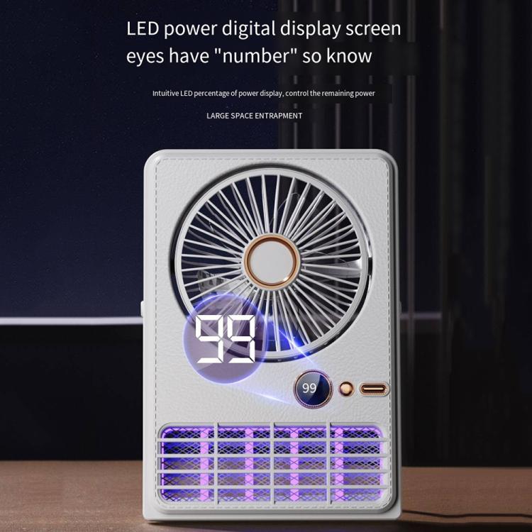 Desktop LED Fan and Mosquito Killer Lamp Combo, Plug-in Black