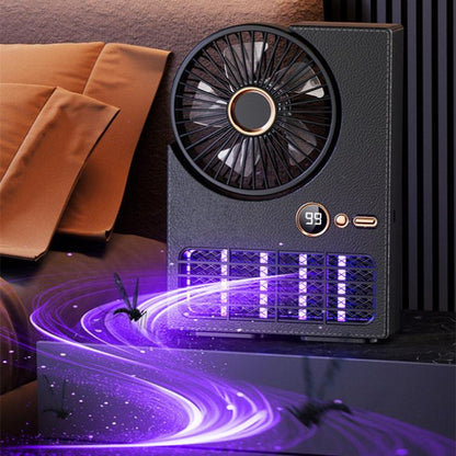 Desktop LED Fan and Mosquito Killer Lamp Combo, Plug-in Black