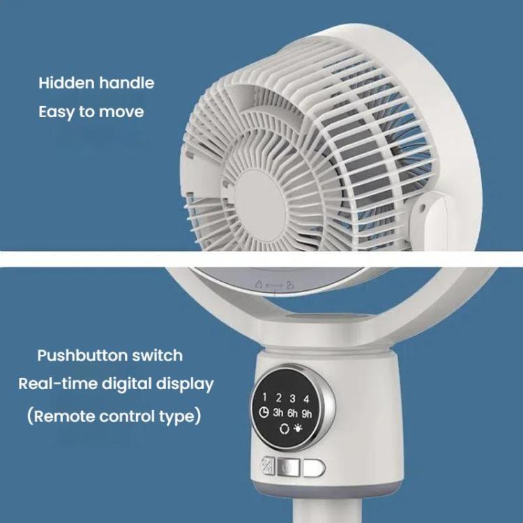 Turbo Convection Floor Fan with Remote Control & Timer – USB Plug