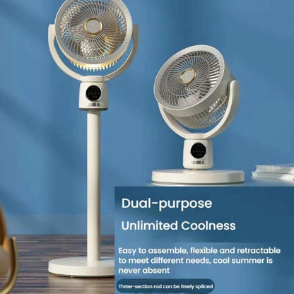 Turbo Convection Floor Fan with Remote Control & Timer – USB Plug
