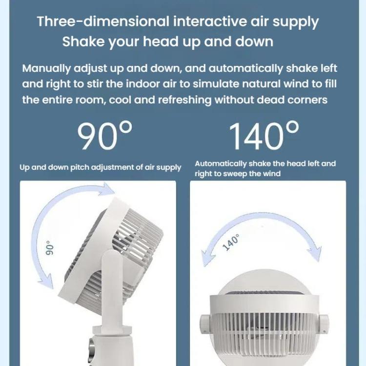 Rechargeable Standing Fan with Remote Control and Timer - Turbo Air Circulator