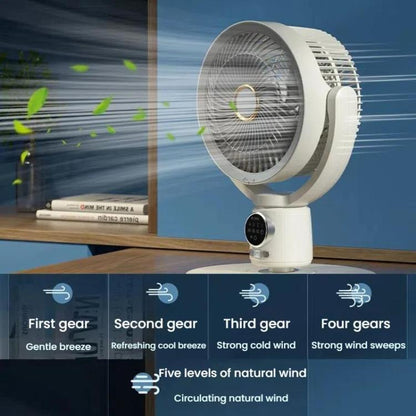 Turbo Convection Floor Fan with Remote Control & Timer – USB Plug