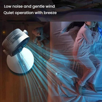 Turbo Convection Floor Fan with Remote Control & Timer – USB Plug