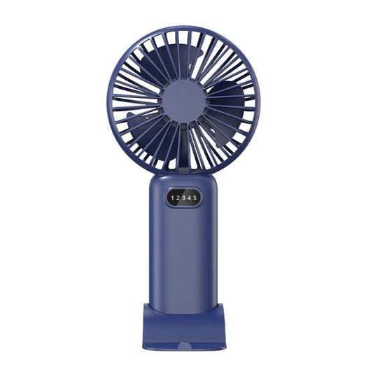 Compact 5-Speed USB Rechargeable Fan with Stand (Midnight Blue)