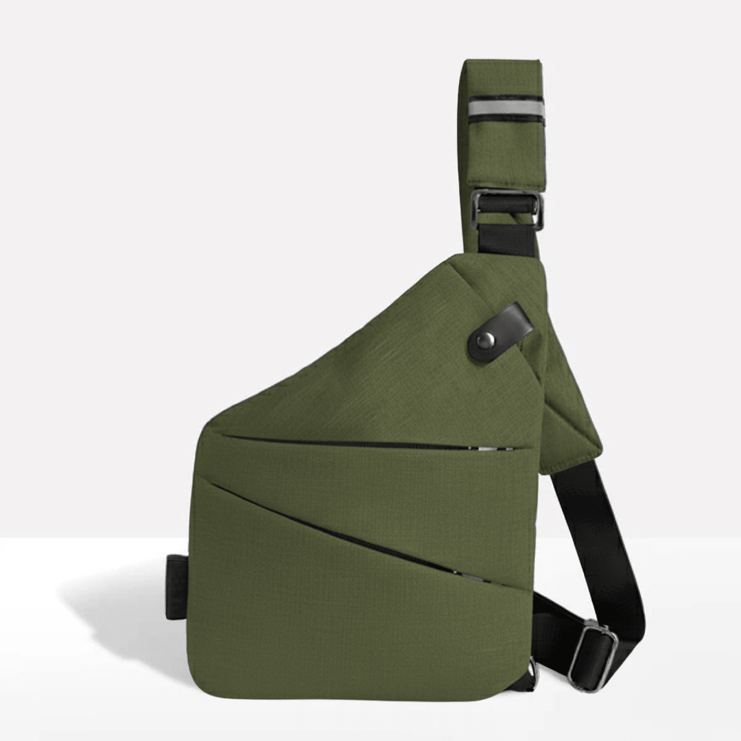 Anti-Theft Crossbody Bag with RFID Shielding and Water-Resistant Feature