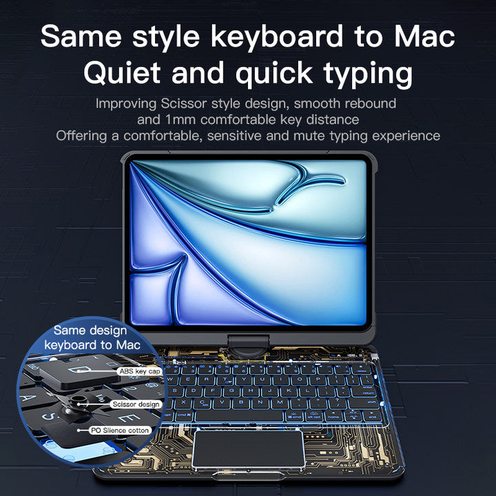 Versatile 360° iPad Keyboard Protector with TrackPad