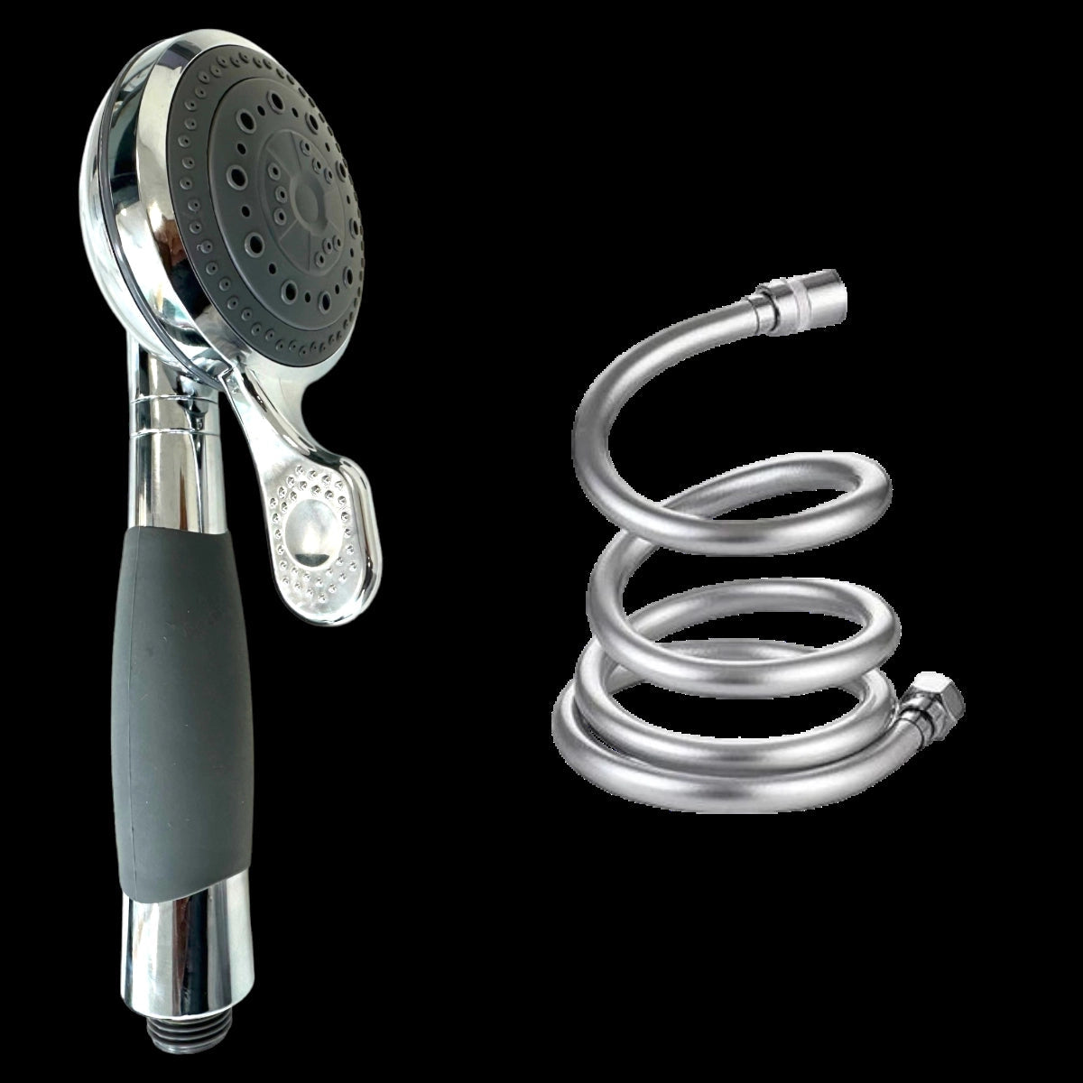 Handheld Shower Head with Chrome Finish – High-Pressure & Water-Efficient
