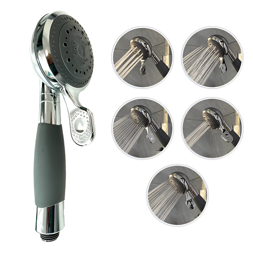 Handheld Shower Head with Chrome Finish – High-Pressure & Water-Efficient
