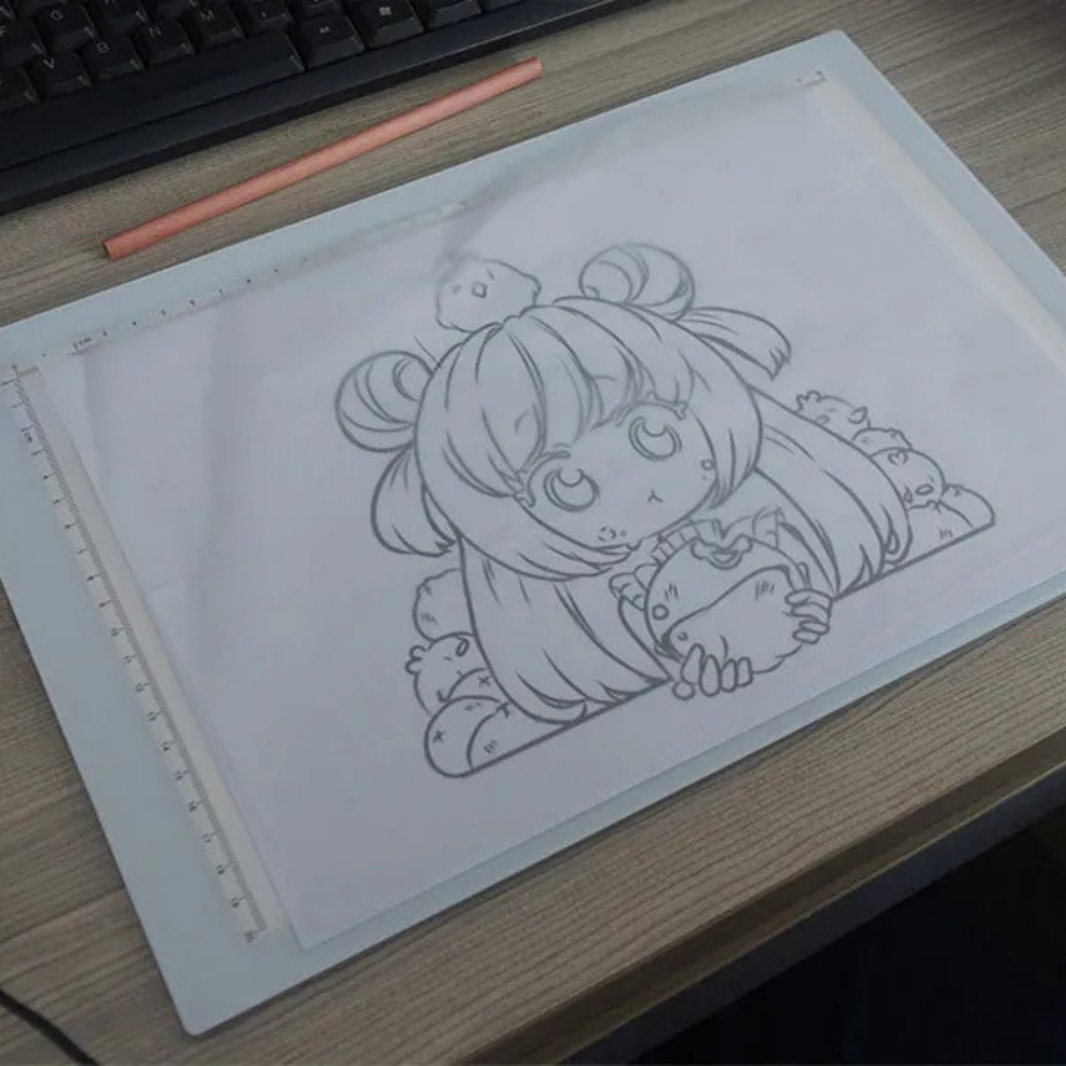Drawing Tablet with Adjustable LED Graphic Display