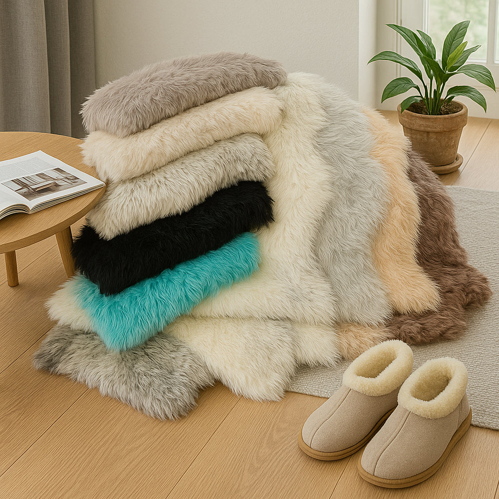 Cozy Mini Rug – Soft Faux Fur Carpet 90x60 cm Available in Multiple Colors