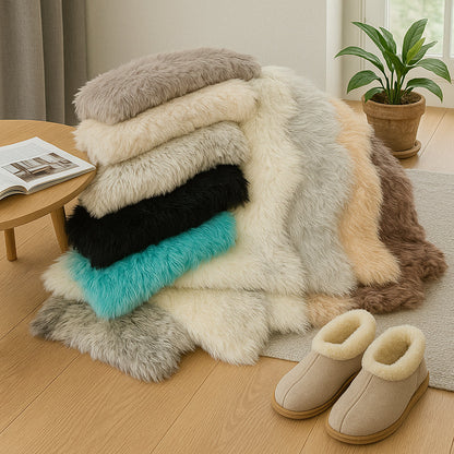 Cozy Mini Rug – Soft Faux Fur Carpet 90x60 cm Available in Multiple Colors