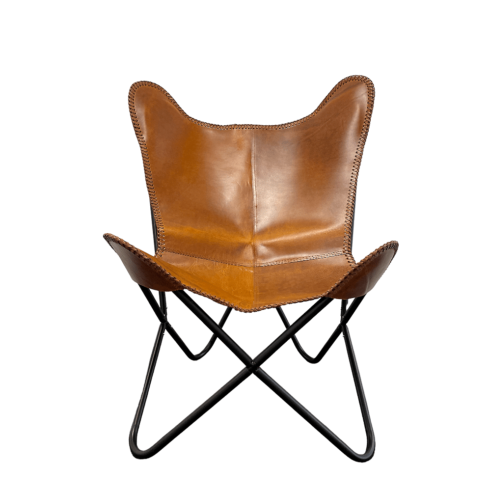 Genuine Leather Bat Chair in Various Colors Available