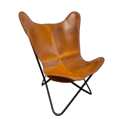Genuine Leather Bat Chair in Various Colors Available
