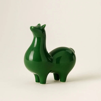 Ceramic Horse Statue in Celadon – Symbol of Prosperity Decor