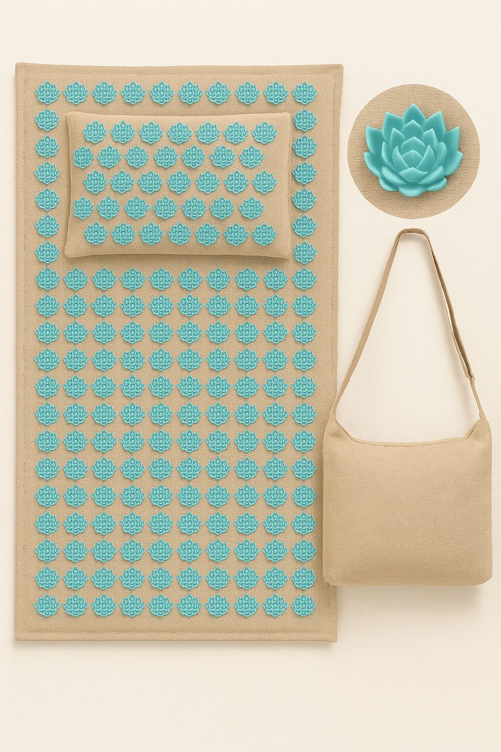 Acupressure Mat Set with Pillow and 5500 Points for Relaxation