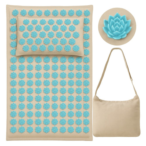 Acupressure Mat Set with Pillow and 5500 Points for Relaxation