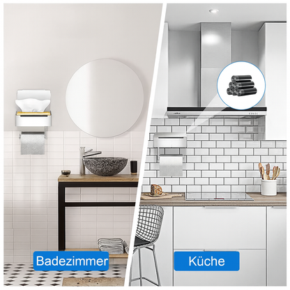 Sleek Tissue and Toilet Paper Organizer | Dual Function Shelf