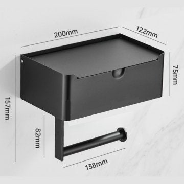 Sleek Tissue and Toilet Paper Organizer | Dual Function Shelf