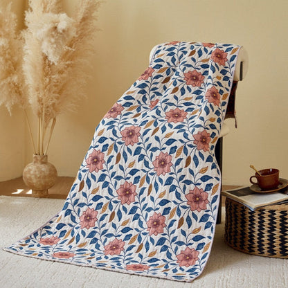 Charming Floral Cotton Bath Towel for Daily Comfort