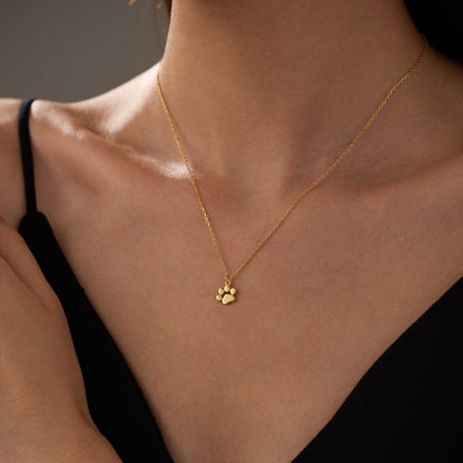 Necklace for Animal Enthusiasts with Delicate Paws Design