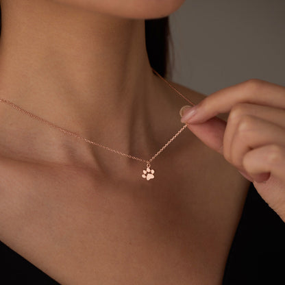 Necklace for Animal Enthusiasts with Delicate Paws Design