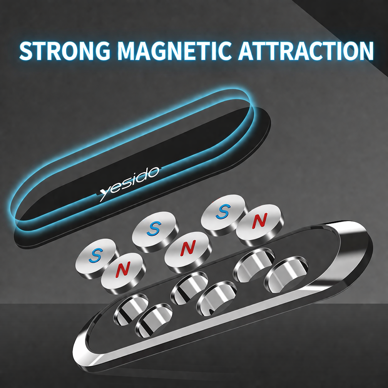Magnetic Phone Holder | 6 Powerful Magnets & 360° Rotation