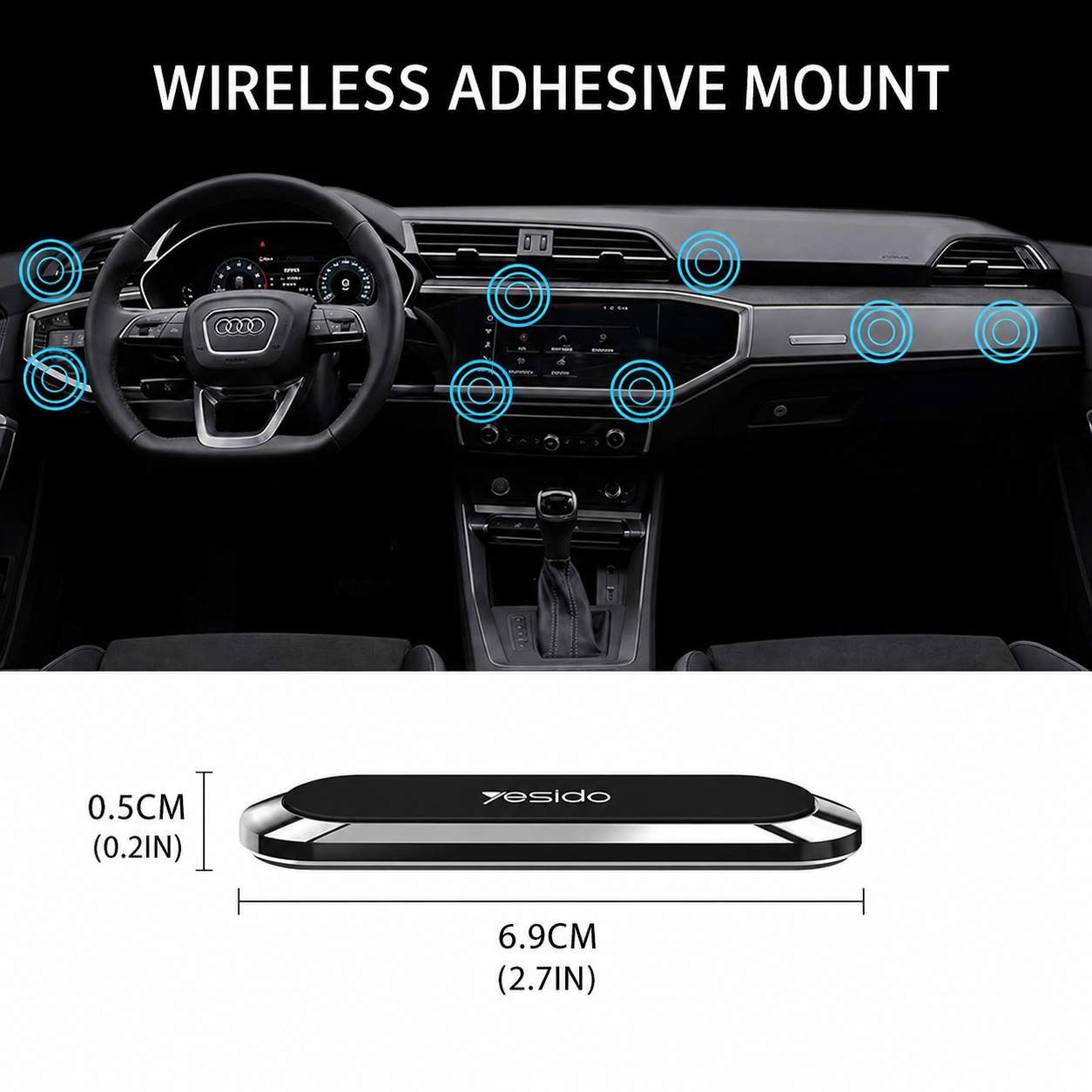Magnetic Phone Holder | 6 Powerful Magnets & 360° Rotation