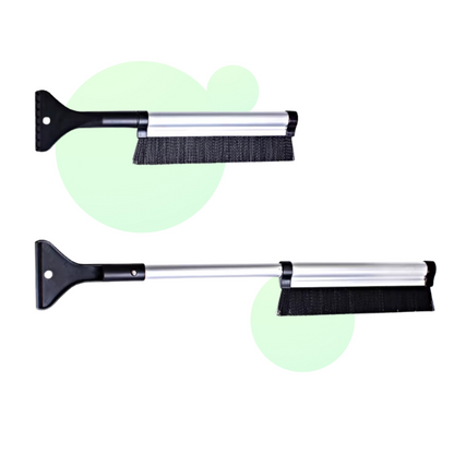 Extendable Snow Broom with Ice Removal Tool